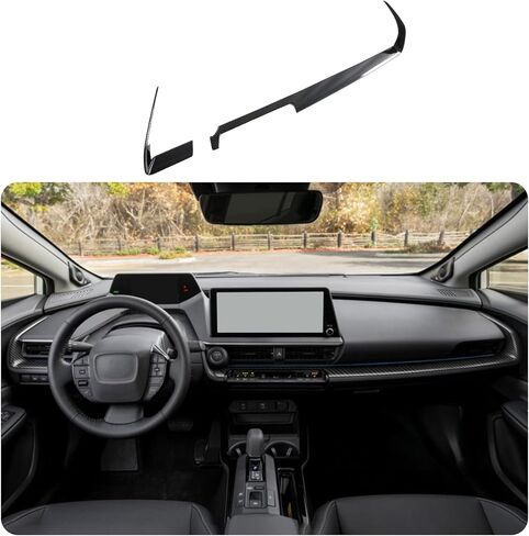 Car Accessories Fit for Toyota New Prius 2023 2024 Inner Dashboard Center Console AC Air Vent Outlet Cover Trim (Carbon Fiber Style) 2PCS ABS in Saudi Arabia