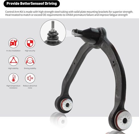 Front Upper Control Arms w/Ball Joints for 2003-2019 Chevy Express 2500 3500 4500, GMC Savana 2500 3500 4500, Replacement K641505 K641506-2pc Set in Saudi Arabia