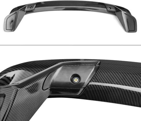 IKON MOTORSPORTS, Rear Trunk Spoiler Compatible with 2022-2025 Honda Civic 11th Gen Sedan 4-Door, HPD V2 Style Carbon Fiber Print Rear Trunk Spoiler Wing Lip Added on Bodykit Replacement ABS in Saudi Arabia