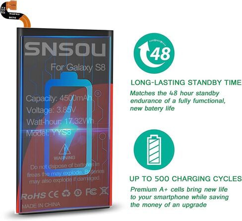 بطارية Galaxy S22 ، (2024 ترقية) 6800mAh EB-BS901ABY LI-POLYMER BUTTIONAL بديل متوافق مع GALAXY S22 5G SM-S901U SM-S908B ، SM-S908B/DS ، SM-S908U ، SM-S908U1 مع مجموعة أداة البرغي in Kuwait