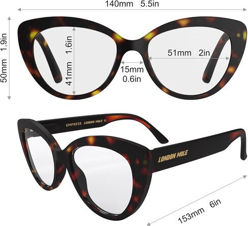 LONDON MOLE® Empress reading glasses | Cool cat eye shaped readers | Women’s | Spring hinges in Saudi Arabia