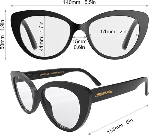 LONDON MOLE® Empress reading glasses | Cool cat eye shaped readers | Women’s | Spring hinges in Saudi Arabia