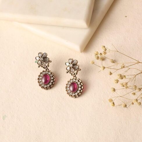 Tarinika Victorian Polish Ulka Nakshatra CZ أقراط - أقراط هندية للنساء - مثالية للمناسبات العرقية | حلق هندي تقليدي | ضمان سنة واحدة* in Kuwait