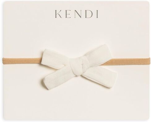 Colored Organics Baby Organic Cotton Dainty Bow Headband - Infant Girls - Natural in Kuwait