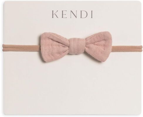 Colored Organics Baby Organic Cotton Dainty Bow Headband - Infant Girls - Natural in Kuwait