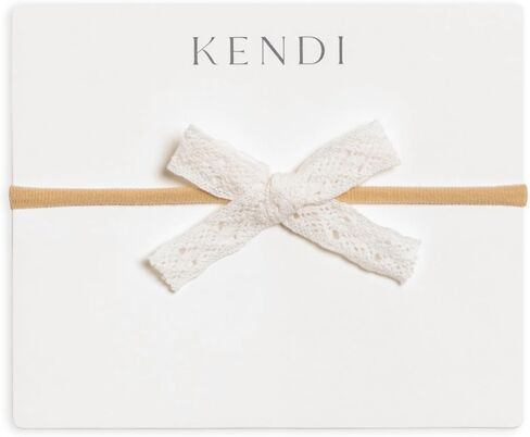 Colored Organics Baby Organic Cotton Dainty Bow Headband - Infant Girls - Natural in Kuwait