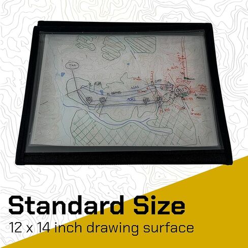 مجلس إحاطة المعركة لـ IBOLC ، West Point ، Opord Brief Plexiglass Board ، Army ، Stealth Black (9 × 12) in Kuwait