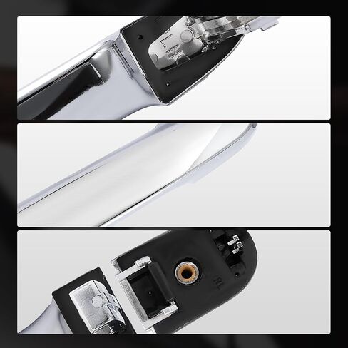 A-Premium Rear Left Driver Side Exterior Door Handle Compatible with Kia Sportage 2005-2010, Chrome in Saudi Arabia