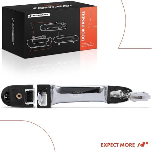 A-Premium Rear Left Driver Side Exterior Door Handle Compatible with Kia Sportage 2005-2010, Chrome in Saudi Arabia