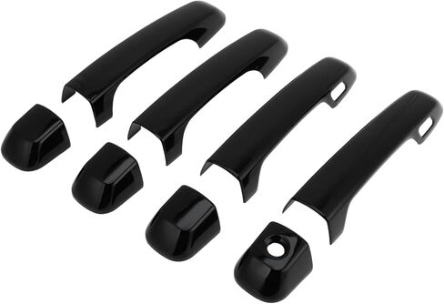 1 Set Car Door Handle Cover for Toyota Land Cruiser Prado J150 J200 LC200 Outside Gloss Black ABS in Saudi Arabia