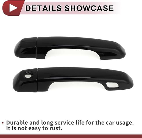 1 Set Car Door Handle Cover for Toyota Land Cruiser Prado J150 J200 LC200 Outside Gloss Black ABS in Saudi Arabia