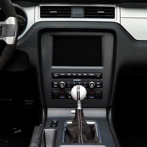 Hapivida Car Racing Gear Shift Knob, 6 Speed Round Ball Metal Manual Fiber Shift Knobs with 3 Adapters for Manual Vehicle GT500 Black in Saudi Arabia