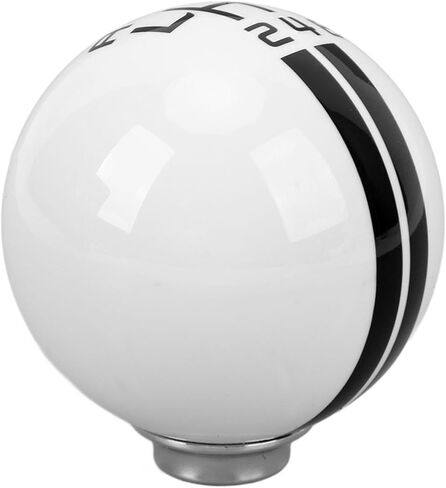 Hapivida Car Racing Gear Shift Knob, 6 Speed Round Ball Metal Manual Fiber Shift Knobs with 3 Adapters for Manual Vehicle GT500 Black in Saudi Arabia