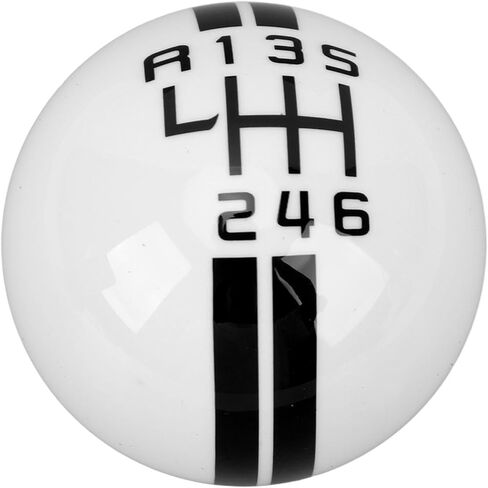 Hapivida Car Racing Gear Shift Knob, 6 Speed Round Ball Metal Manual Fiber Shift Knobs with 3 Adapters for Manual Vehicle GT500 Black in Saudi Arabia