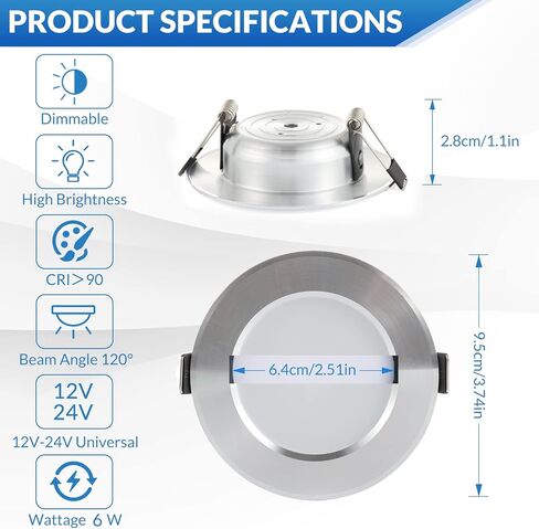 RV Boat Rescounded Seiling Light Low Legh LED Solar LED LED 4 Pack Super Super LED LID LIGH in Saudi Arabia