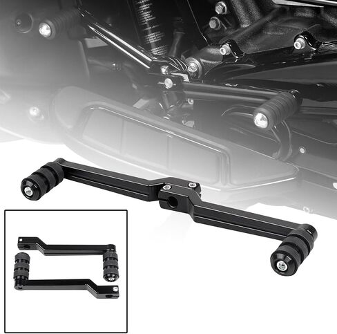 2 Pcs Chrome Shift Lever w/Heel Toe Shifter Pegs for Harley Touring Road King Electra Glide Street Glide Road Glide FLHX FLHR FLHT FLTR 1988-up, Softail 1986-2017 in Saudi Arabia