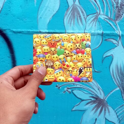 SUPERVEK Graffiti Paper Slim Bifold Wallet for Men Women | Vegan Hip Hop Minimalist Men's Mighty Credit Card Holder Wallets | Mens Womens EDC in Kuwait