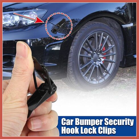 Acropix Universal Car Car Pumper Security Hook Lock Clips Quick Freex Hook Clips for Car Trunk Quick Freed Fenders Finders Black 80x28mm 2pcs Car Praps in Saudi Arabia