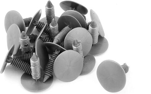 uxcell Gray Plastic 25mm x 8mm Rivets Fastener Fender Car Bumper Push Clips 20 Pcs in Saudi Arabia