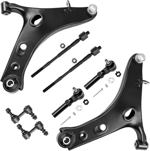 Detroit Axle - 8pc Front End Control Arms Kit for 14-18 Subaru Forester, 2 Lower Control Arms w/Ball Joint 4 Tie Rod Ends 2 Sway Bars 2014 2015 2016 2017 2018 Replacement in Saudi Arabia