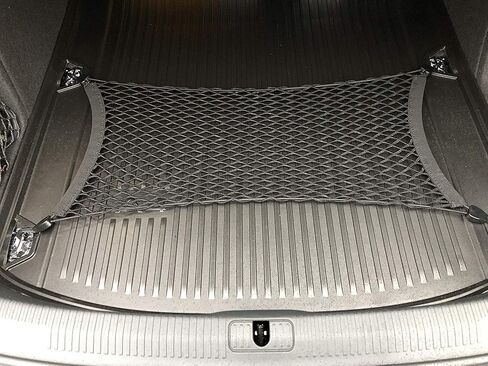 Floor Style Automotive Elastic Trunk Mesh Cargo Net for Audi A4 S4 RS4 A4 Quattro 2018-2025 - Premium Trunk Organizers and Storage - Luggage Net for Sedan - Best Car Organizer for Audi A 4 S 4 RS 4 in Saudi Arabia