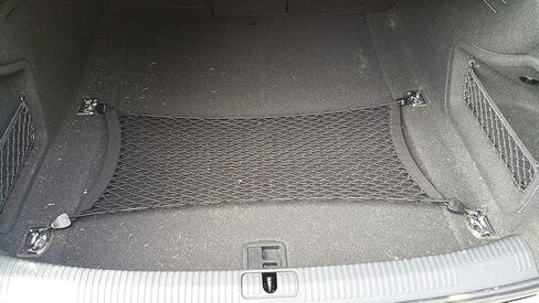 Floor Style Automotive Elastic Trunk Mesh Cargo Net for Audi A4 S4 RS4 A4 Quattro 2018-2025 - Premium Trunk Organizers and Storage - Luggage Net for Sedan - Best Car Organizer for Audi A 4 S 4 RS 4 in Saudi Arabia