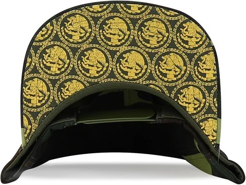 Trendy Apparel Shop Metal Mexico Eagle Decorated Flatbill Snapback Baseball Cap in Saudi Arabia