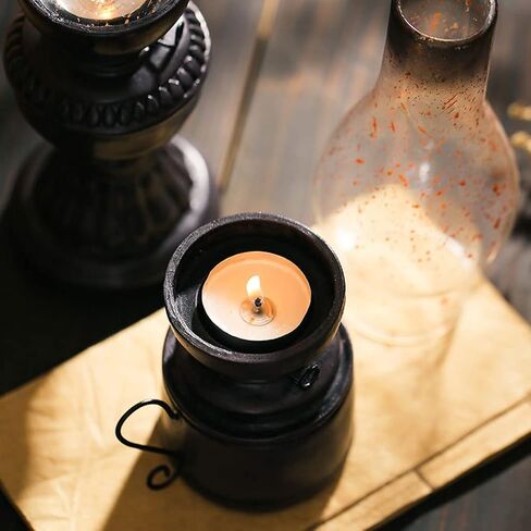 Candleabra Nordic Retro with Handle Candlestick Glass Lampshade Desktop Decorative Ornaments Suitable for Living Room Study Tea Room Candelabras(Medium) in Saudi Arabia