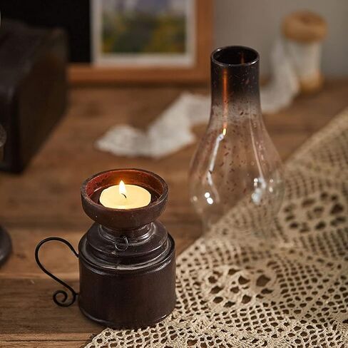 Candleabra Nordic Retro with Handle Candlestick Glass Lampshade Desktop Decorative Ornaments Suitable for Living Room Study Tea Room Candelabras(Medium) in Saudi Arabia