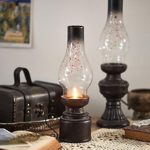 Candleabra Nordic Retro with Handle Candlestick Glass Lampshade Desktop Decorative Ornaments Suitable for Living Room Study Tea Room Candelabras(Medium) in Saudi Arabia
