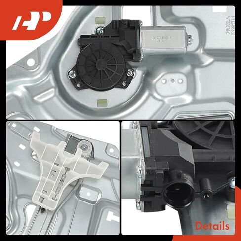 A-Premium Rear Driver Side Electric Power Window Regulator with Motor Compatible with Hyundai Tucson 2010-2016, with Panel in Saudi Arabia