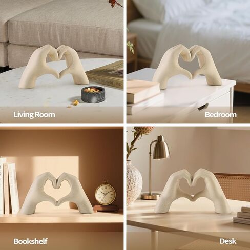 Gold Heart Hands Statue – 9.4" W Taylor Swift Inspired Decor, Elegant Gold Room Decor for Desk, Bookshelf, or Coffee Table, for Fans & Home Décor Accents in Kuwait