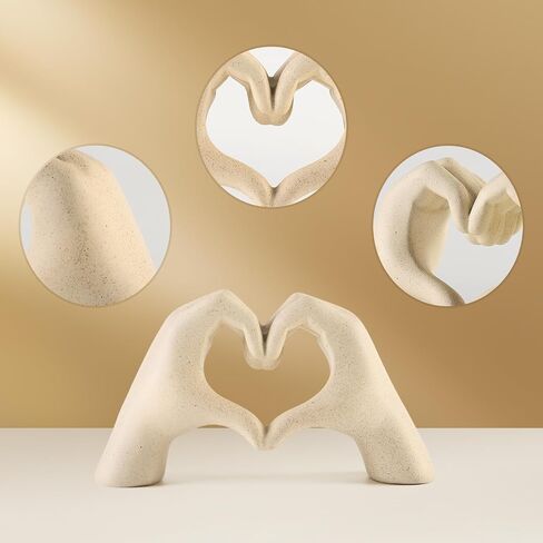 Gold Heart Hands Statue – 9.4" W Taylor Swift Inspired Decor, Elegant Gold Room Decor for Desk, Bookshelf, or Coffee Table, for Fans & Home Décor Accents in Kuwait