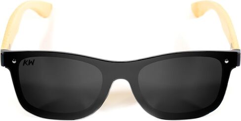 Polarized Sunglasses, UV400 Protection, Bamboo Arms, Mirrored Pink Lens, Men's and Women's, Eco-Friendly in Saudi Arabia