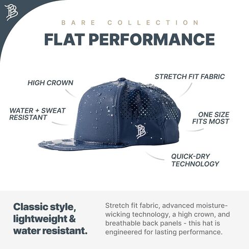 Branded Bills BB Golf Cutout PVC Flat Performance, Lightweight, Comfortable Baseball Cap in Saudi Arabia