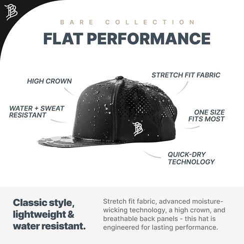 Branded Bills BB Golf Cutout PVC Flat Performance, Lightweight, Comfortable Baseball Cap in Saudi Arabia
