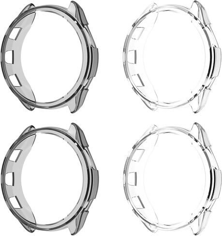 4-Pack Screen Protector Case Compatible with Garmin Forerunner® 965 Running Smartwatch, Ultra-Thin Hard PC Protective Cover Slim for Tempered Glass for Forerunner 965 Accessories in Kuwait