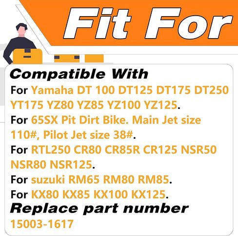 Carburetor متوافق مع KX80 KX85 KX100 YAMAHA YZ80 YZ85 DT100 SUZUKI RM80 85 CR80 CR85R GY6 PWK 28MM 2 RACING RACING CARBRITOR in Saudi Arabia