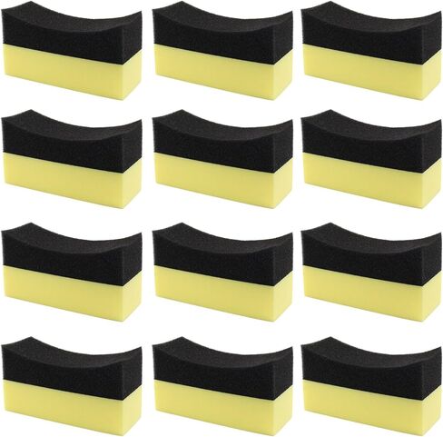 12pcs الإطارات القضيب ضمادة اللمعان الإسفنج إطارات القضيب منصات الإطارات الإطارات محيط سلالات القضيب منصات تلميع اللون من وسادات التلوين الإسفنج شمع in Saudi Arabia