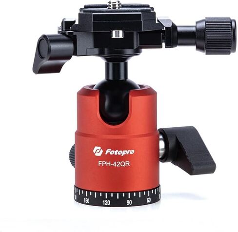 Fotopro 25mm Ball Head for Tripod 1/4" Quick Release Plate 360 Degree Rotating Panoramic Ball Head for Camera Tripod Monopod 42QR Ball Head Grey in Saudi Arabia