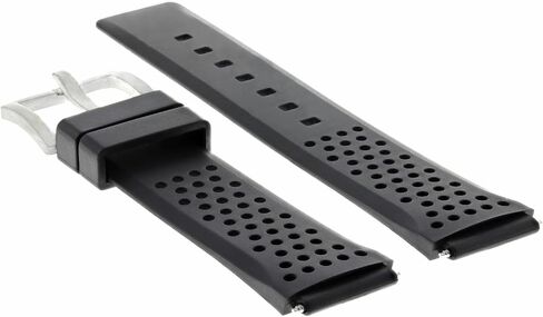 Ewatchparts 18mm Rubber Diver Watch Band Strap Compatible With Tag Heuer Carrera Formula F1 Watch Black in Saudi Arabia