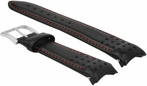 Ewatchparts 21mm Curved End Leather Watch Band Strap Compatible With Seiko Sportura SNAE80P17T62-OKVO Red in Saudi Arabia