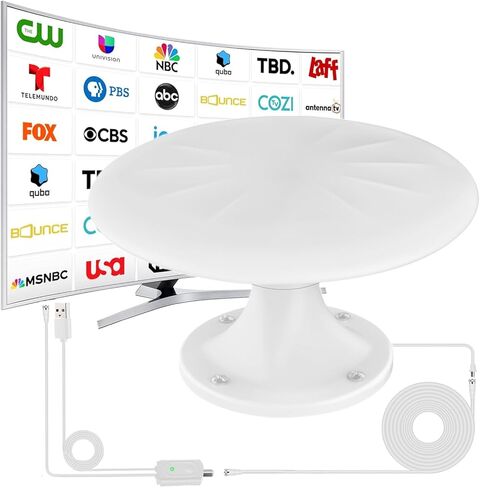 RV TV Antennas Roof Mounted, Portable RV Antenna for Camper, White in Kuwait