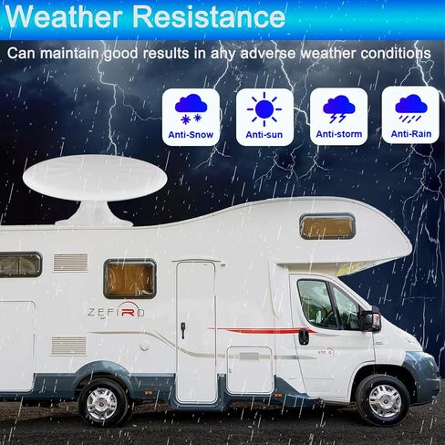 RV TV Antennas Roof Mounted, Portable RV Antenna for Camper, White in Kuwait