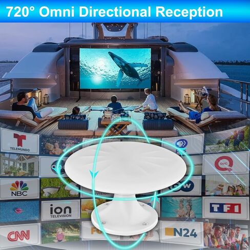 RV TV Antennas Roof Mounted, Portable RV Antenna for Camper, White in Kuwait