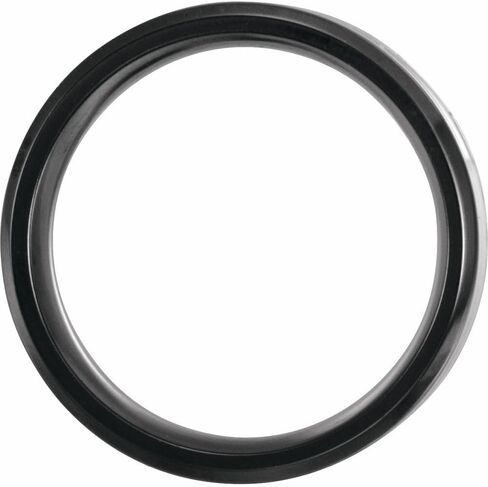 Sonia Jewels Black 8mm Beveled Edge Wedding Band Ring Comfort Fit Wood Inlay in Saudi Arabia