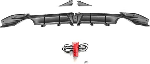 FREEMOTOR802 Rear Diffuser W/LED Light, Compatible with 2018-2024 Toyota Camry LE XLE, Gloss Black Injection PP 3PCS Added on Rear Bumper Molding Lip Splitter Spoiler Protector Guard in Saudi Arabia