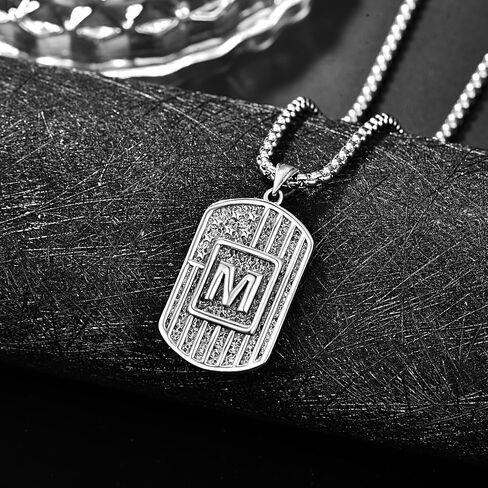 ADMETUS American Flag Initial Necklace 925 Sterling Silver Letter Pendant Jewelry American Flag Gifts for Men Women Patriot with 2.5mm 22"+2" Rolo Chain in Kuwait