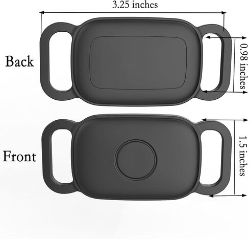 [2 Pack] Dog Collar Holder for Tile Pro 2024 Tracker, Waterproof Silicone case for Tile Life360 pro, Durable Flexible Scratch Resistant Cover Finder for pet cat Necklace Accessories(Black/Pink) in Saudi Arabia