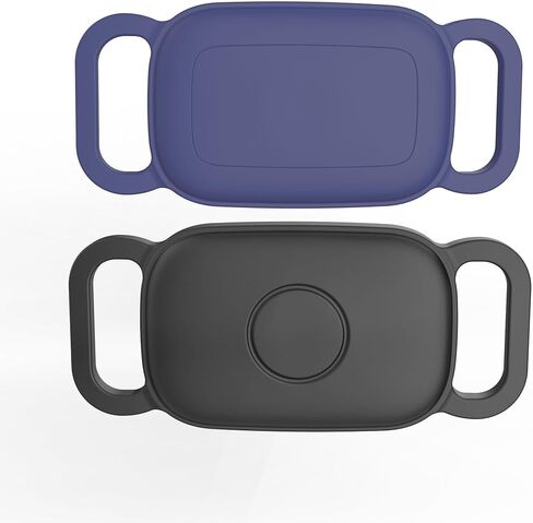 [2 Pack] Dog Collar Holder for Tile Pro 2024 Tracker, Waterproof Silicone case for Tile Life360 pro, Durable Flexible Scratch Resistant Cover Finder for pet cat Necklace Accessories(Black/Pink) in Saudi Arabia
